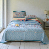 Turquoise Floral Glam Gauze Blanket