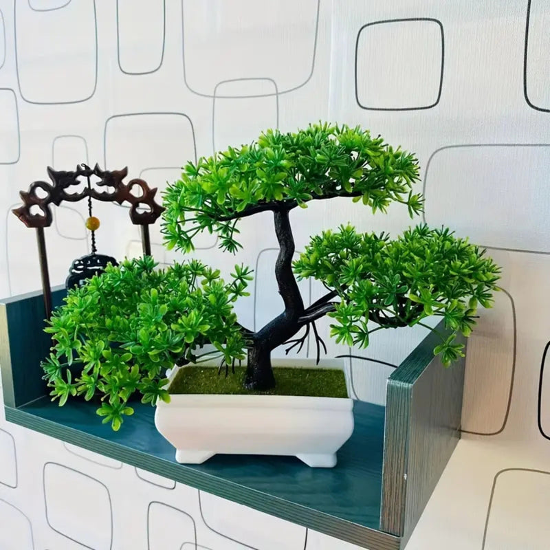 fake bonsai tree for desk Yuriko Mini Artificial Bonsai Tree Desk Decor – Casa & Beyond