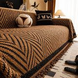 Chevron Herringbone Tassel Couch Cover