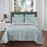 Paisley Aqua Teal Coverlet Set