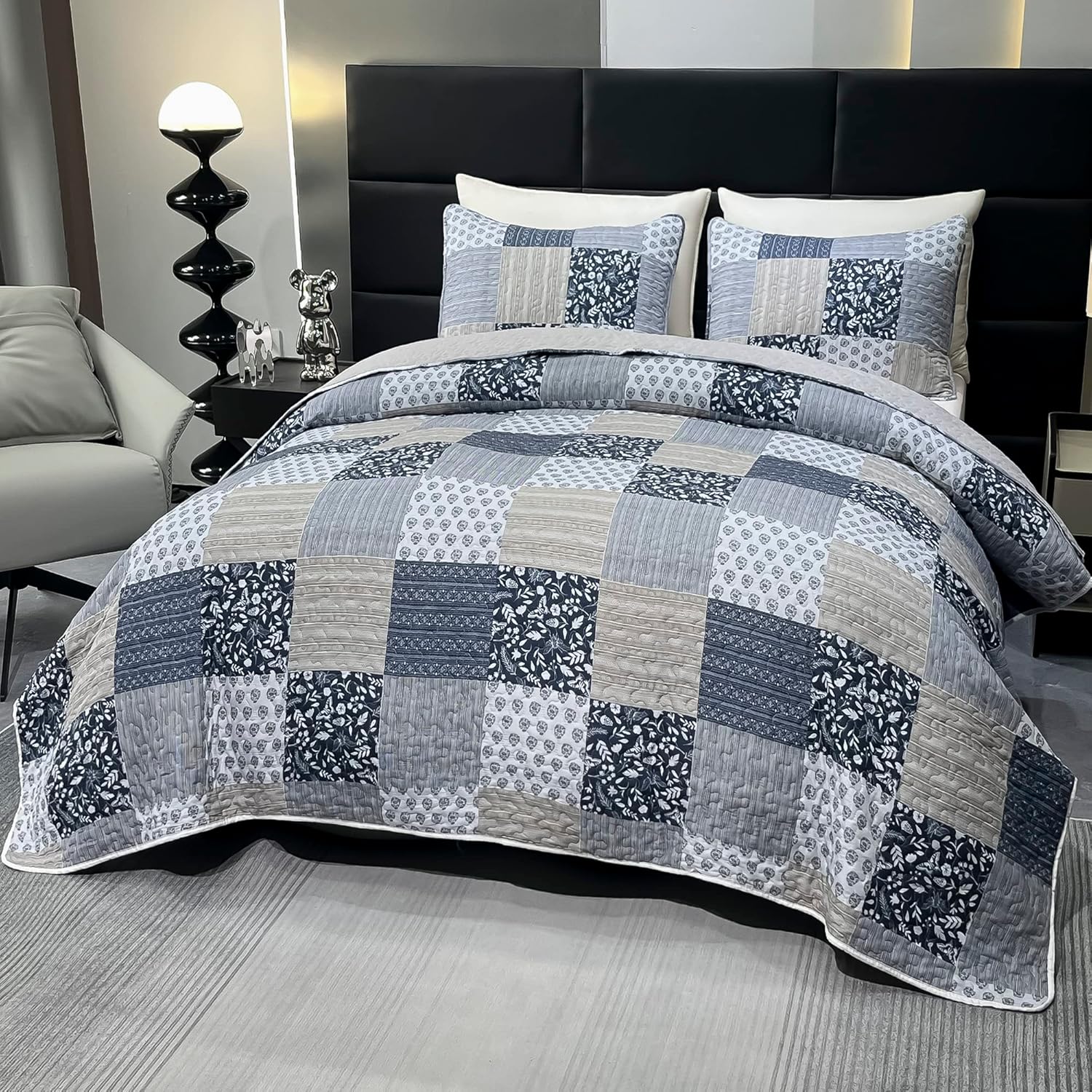 Plaid Patchwork Coverlet Casa & Beyond