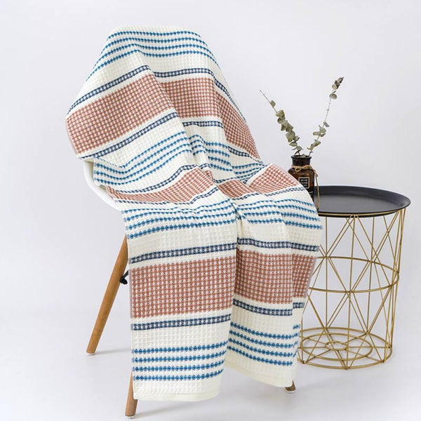 Colourblock Striped Cotton Bath Towel