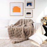 Rabbit Faux-Fur Blanket Throw