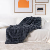 Rabbit Faux-Fur Blanket Throw