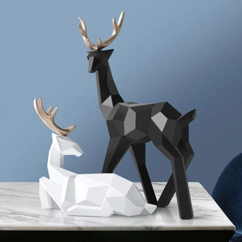 Creative Geometric Deer Figurine