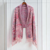Paisley Elegance Winter Poncho Shawl